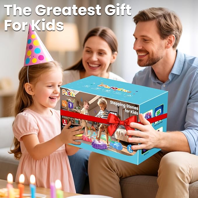 Light Up Stepping Stone for Kids: Sensory Motor Skill Toys for Active Toddler Obstacle Course Play - 5 Packs Durable Outdoor & Indoor Balance Toy - Great Gift for Boys Girls Ages 3 4 5 6 7