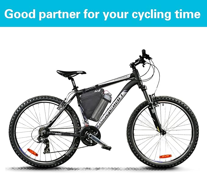 Bike Triangle Frame Bag - Bicycle Cycling Storage Triangle Top Tube Front Pouch Saddle Bag for Road and Mountain Bikes