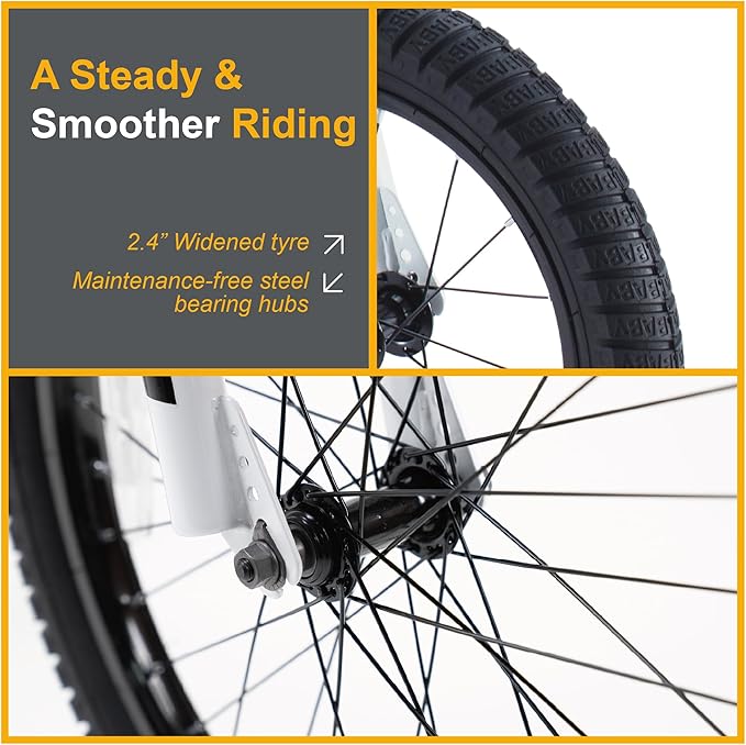 RoyalBaby Kids Bike EZ Balance to Pedal Dual Handbrake Toddlers Boys Girls Bicycle 12-20 Inch for Age 3-10 Years