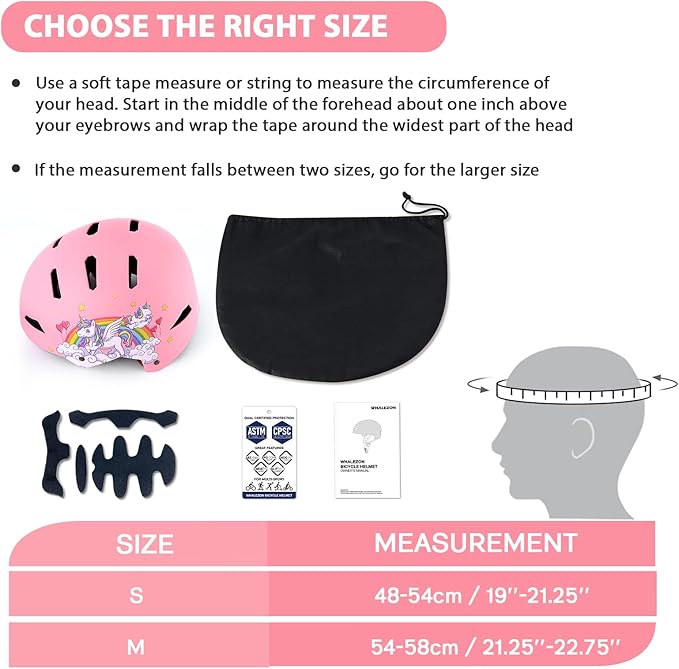 Kids Bike Helmet Ages 3-5-8-14, CPSC ASTM CPSIA Certified Toddler Helmet