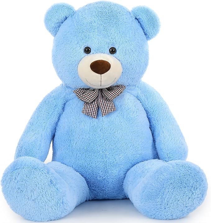 MaoGoLan Giant Teddy Bear Plush, Life Size Large Teddy Bear Stuffed Animal 5 Feet,Soft and Fluffy Big Teddy Bear Gift for Baby Shower,Christmas,Valentines,Blue