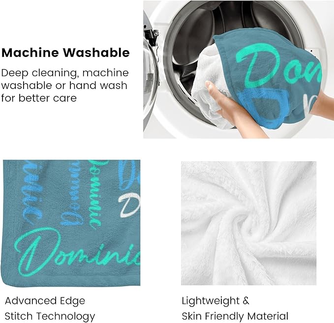 Dr.TOUGH Personalized Name Blanket Personalized Blanket for Adult Kids Flannel Customized Personalized Blankets and Throws