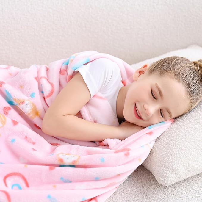 Softan Princess Blanket for Girls, Kids Throw Blanket for Boys and Girls Soft Cozy Flannel, Cute Princess Blanket for Sofa Couch Bed, Christmas Birthday Gift for Kids, 50x60 Inches