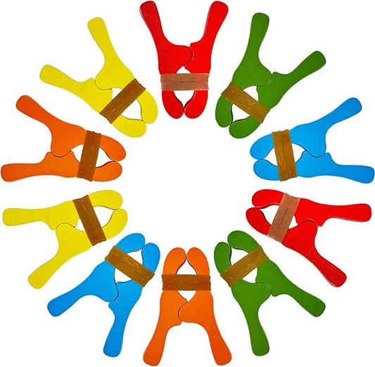 10 PCS Colorful Wooden Play Clips Set - Montessori & Waldorf Fort Building Kit for Children with Handmade Giant Clips. Perfect for Kindergarten, Home, School & Playgrounds