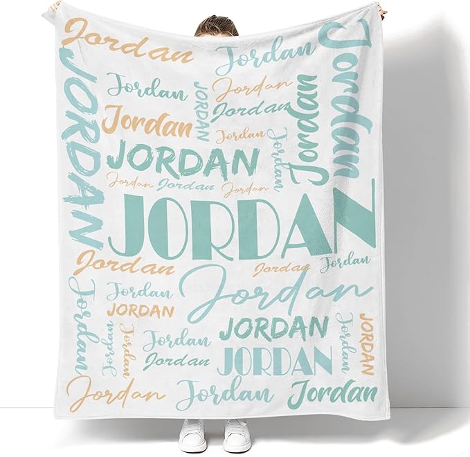 Dr.TOUGH Personalized Name Blanket Personalized Blanket for Adult Kids Flannel Customized Personalized Blankets and Throws