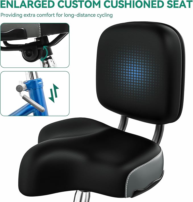 YITAHOME 24 & 26 Inch Adult Tricycle, 1 & 7 Speed 3 Wheel Bikes, Large Seat with Backrest Trike for Adults with Front & Rear Baskets, Cruiser Bike for Seniors Women Men Commute Picnic Outdoor