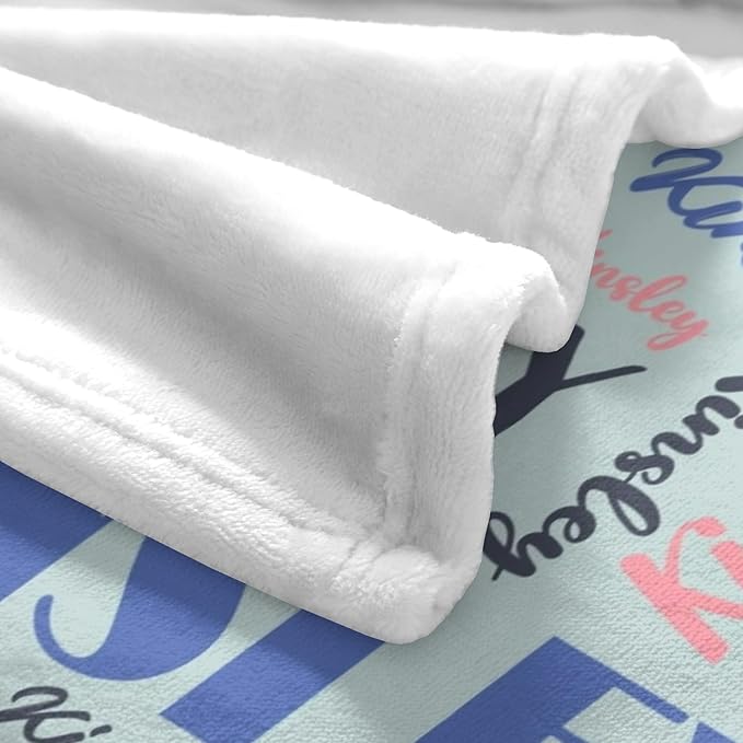 Name Blanket Personalized Blanket for Adult Kids Flannel Customize Throw Blanket Custom (Color 11, 40 x 50 Inches)