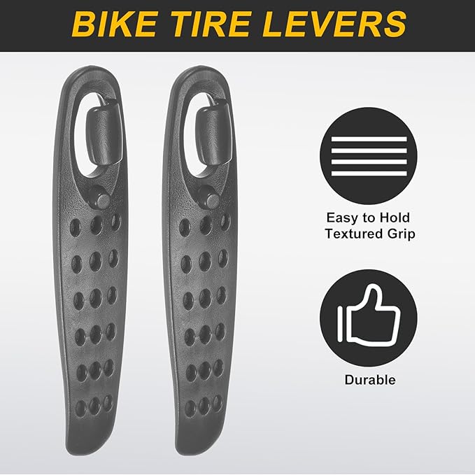 HARFINGTON Bicycle Tire Levers Ultra-Strong & Lightweight POM Tire Removal Tool Non-Slip Grip for Road Mountain Gravel Bikes