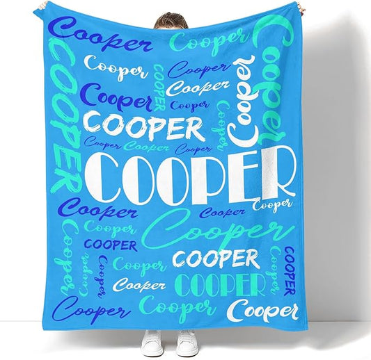 Dr.TOUGH Personalized Name Blanket Personalized Blanket for Adult Kids Flannel Customized Personalized Blankets and Throws
