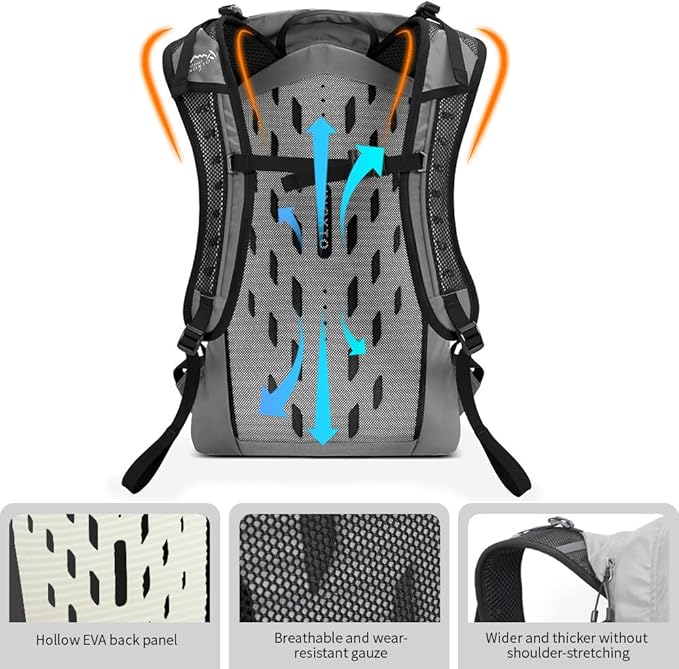 Hiking Hydration Backpack with 3l Water Bladder for Women and Men 25L Water Backpack for Hiking, Cycling, Climbing, Camping