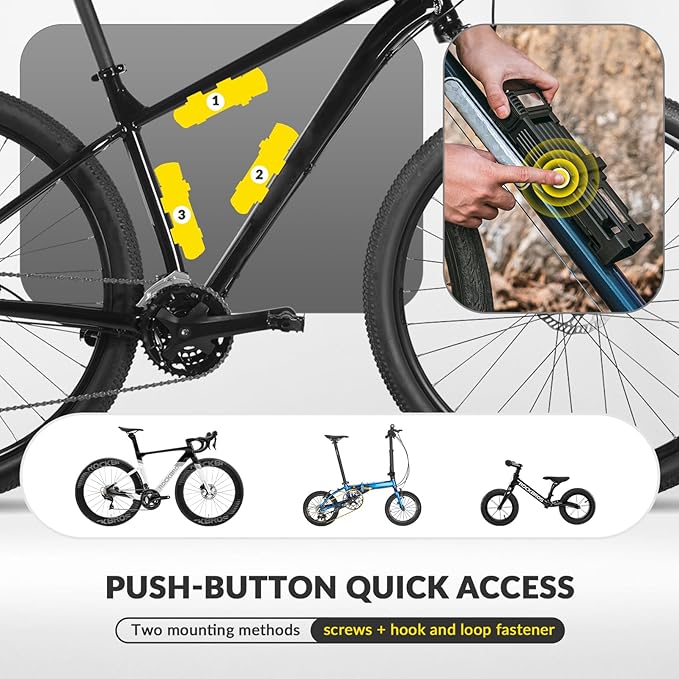 ROCKBROS Folding Design Chain Bike Lock – Heavy-Duty 3.3 lbs Portable Key Lock with Anti-Theft Alloy Steel, Waterproof & Rustproof for Bicycle, E-Bike, Scooter, Motorcycle