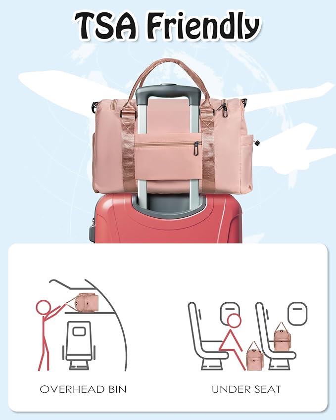 Birthday Gifts for Daughter Age 11 12 13 14 15 16 17 18, Initial Travel Duffel Bag, Graduation Gifts for Her, Monogram Overnight Bag, Gift for Friend Sister Women Gifts