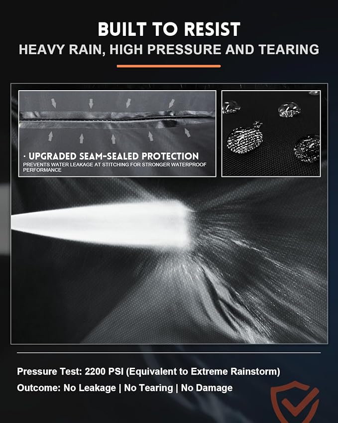 Adult Tricycle Cover – Waterproof Outdoor Trike Covers for 3 Wheel Bike, Heavy Duty 600D Oxford Fabric – Fits Adult Trike, Electric Tricycle, Cruiser or Road Bikes – UV, Snow & Rain Protection