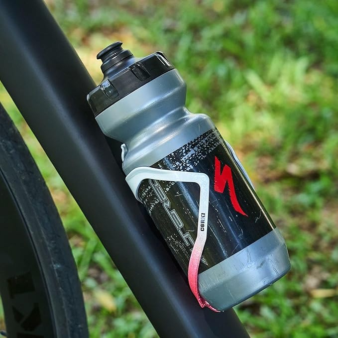 Bike Water Bottle Holder Bicycle Cage for Mountain Road MTB Gravel Adult Bikes Cycling Universal Carrier Rack 1 Pack Aluminum Alloy Ultralight Kettle Drink Accessories White Pink