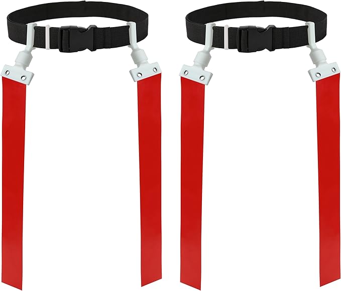 Gameday Flag Football Set – Kits for 2–14 Players w/Belts, Agility Cones & Carry Bag – Available in Multi Colors & Sizes