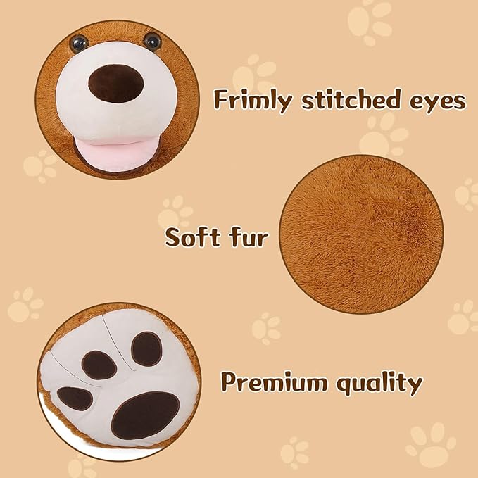 MorisMos Giant Teddy Bear Plush 5ft, Life Size Huge Brown Teddy Bears for Boyfriend, 5 Foot Large Big Stuffed Animal Gifts for Lover on Valentines, Anniversary, Birthday