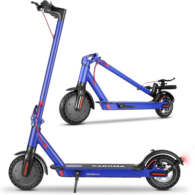 Caroma Electric Scooter,630W Peak Motor,20 MPH Max Speed & 18 Miles Long Range,8.5" Solid Tires,Dual Braking System with Cruise Control,Foldable E-Scooter with Smart APP Lock for Adults and Teens