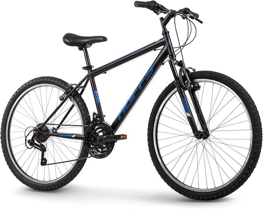 Huffy Stone Mountain Hardtail Mountain Bike for Boys/Girls/Men/Women, 20"/24"/26" Sizes, 6 or 21 Speed Shimano Twist Shifting, Front or Dual Suspension, Comfort Saddle, Sleek Colors