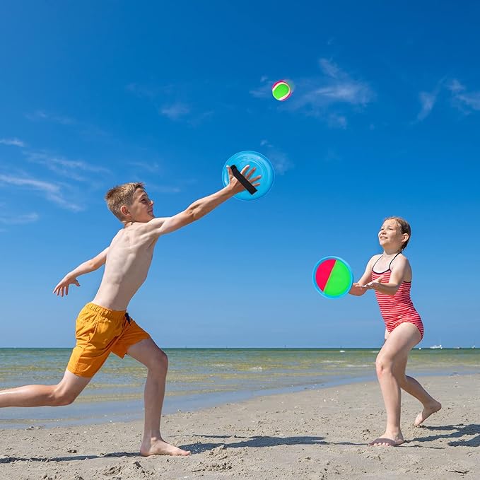 Ayeboovi Toss and Catch Ball Game Outdoor Toys for Kids Yard Games Beach Toys Outside Games for 3 4 5 6 7 8 9 10 Year Old Boys Girls (Upgraded)