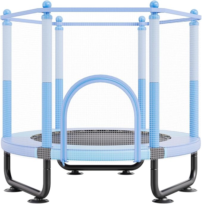VEVOR 5FT Trampoline 50"/55"/56 * 35" for Indoor/Outdoor use for Toddlers, Foldable Mini Baby with Foam Handle, Recreational Birthday Gift