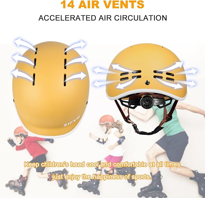 Kids Helmet, SIFVO Kids Bike Helmet Skateboard Helmet Scooter Helmet All-Round Protection Boys Girls Bike Helmet Kids to Youth Extended Visor Adjustable & Durable 51-55cm