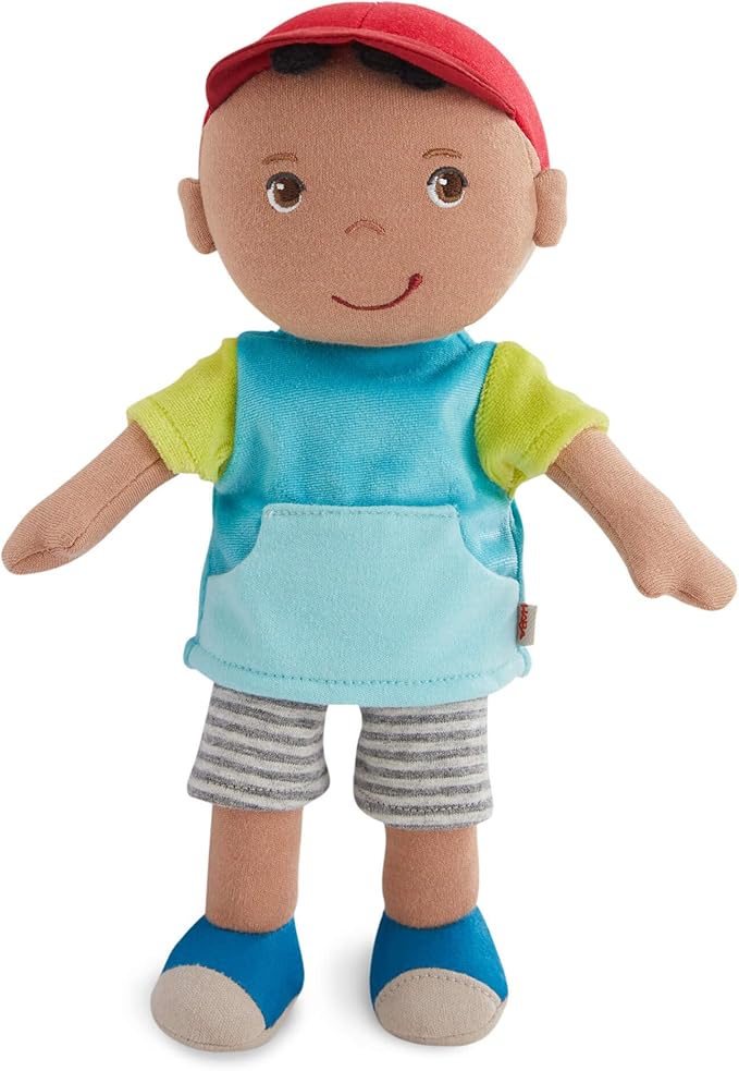 HABA Snug Up Gabriel - 10" Soft Doll, Machine Washable Baby Boy Doll - Perfect Snuggly First Soft Toddler Plush Figure for 6 Months and Up