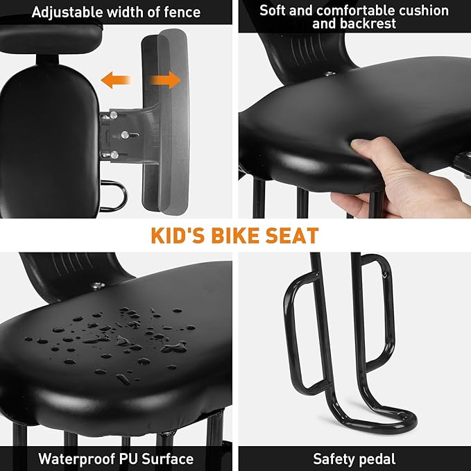 Kid's Bike seat Rear Child Carrier Bike Chair for Bicycle Kids seat for Children 2~4 Years,Weight 55 lbs
