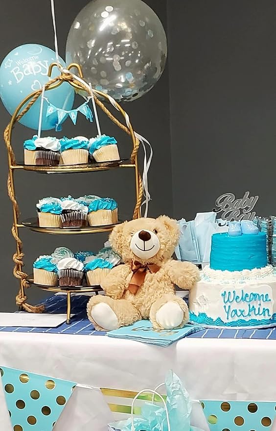 12 Pack Teddy Bears Bulk 13.5 inch Small Teddy Bear Stuffed Bears for Baby Shower Centerpiece Decorations for Christmas Valentine's Mother's Day for Kids or Adults (12 Light Brown)