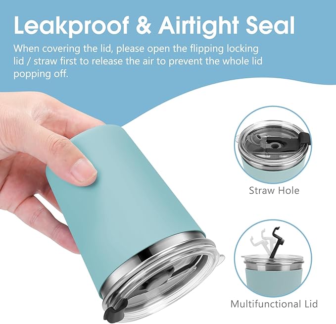 Kids Cups with Straws and Lids Leak Proof, 12oz Sippy Cups for Toddlers 1-3, Spill Proof Cup Stainless Steel Kids Cups with Lids for Home School, Outdoor, 4 Pack