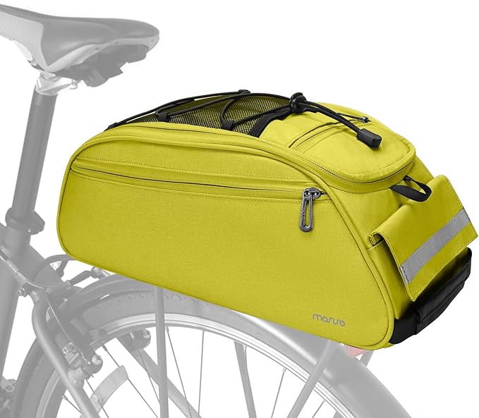 MOSISO Bike Rack Bag, Waterproof Bicycle Trunk Pannier Rear Seat Pouch Cycling Bike Carrier Backseat Storage Luggage Saddle Shoulder Bag