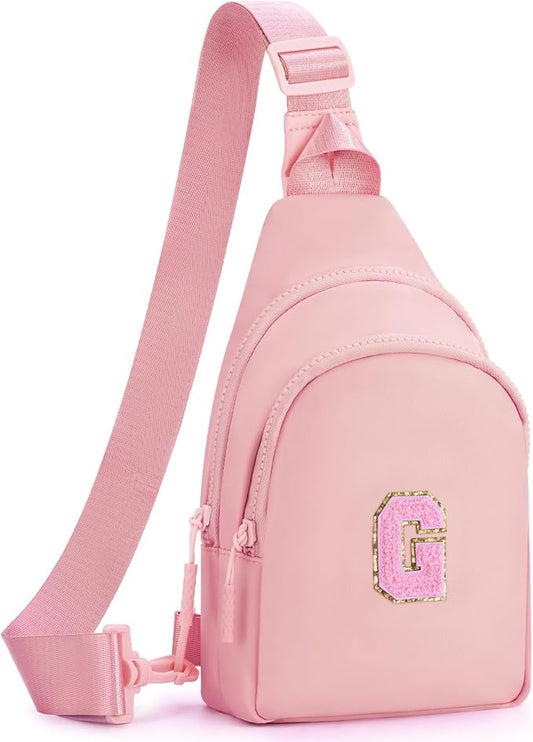 Birthday Gift for 5 6 7 8 9 10 11 12 13 14 15 16 Year Old Girls Fanny Pack Crossbody Bags for Women,Cute Trendy Stuff - Peach,G