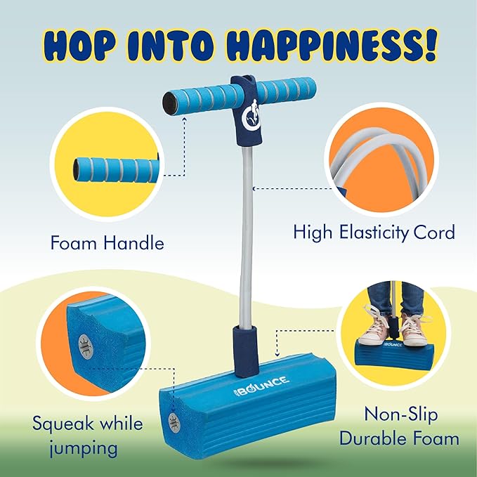 New Bounce Pogo Stick for Toddlers - Foam Jumper for Age 3,4,5,6,7,8 - Outdoor Jumping Toys - Birthday Gift for Toddler Girls and Boys