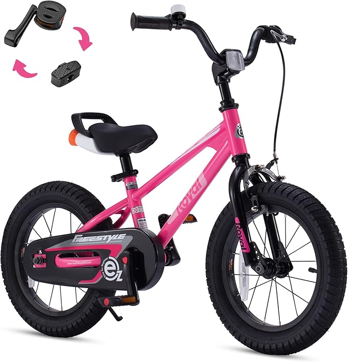 RoyalBaby Kids Bike EZ Freestyle Training Free Balance to Pedal Easy Learning Bicycle, 12-18 Inch for Toddlers to Big Kids