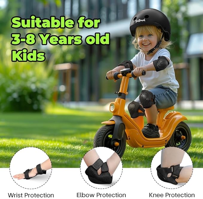 Kids Helmet, Toddler Adjustable Kids Ages 3-8 Years Old Boys Girls Multi-Sports Safety