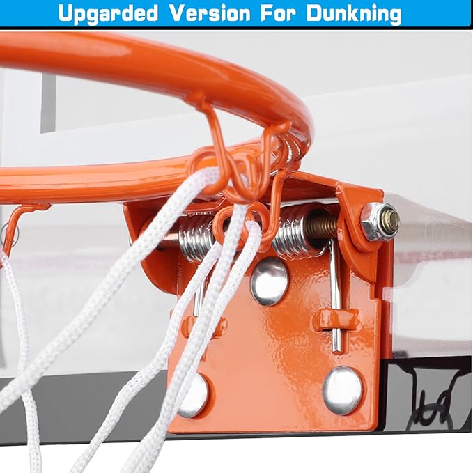 Mini Basketball Hoop Set for Kids Adults, Indoor Play Wall Mount Basketball Hoop for Door with 4 Small Replacement Toddler Basketballs, ABS Backboard Metal Rim Goal Sport Gifts for Pool Game Fun