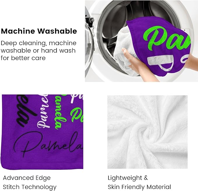 Name Blanket Personalized Blanket for Adult Kids Flannel Customize Throw Blanket Custom (Color 28, 40 x 50 Inches)