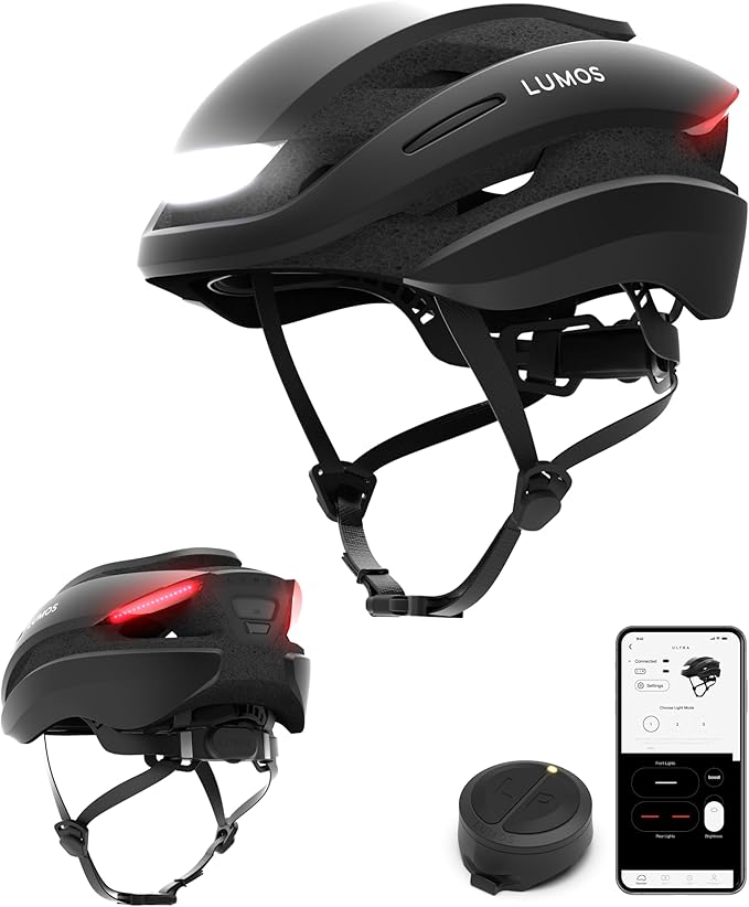 Lumos Ultra Smart Bike Helmet | Customizable Front and Back LED Lights with Turn Signals | Road Bicycle Helmets for Adults: Men, Women