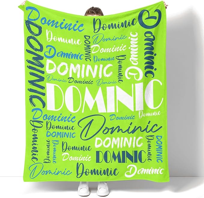 Dr.TOUGH Personalized Name Blanket Personalized Blanket for Adult Kids Flannel Customized Personalized Blankets and Throws