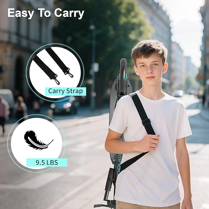 Kick Scooter for Kids Age 8+, Teens, Adults, Dual Suspension Foldable Lightweight Scooter with 8 Inch Big Wheels, Max Load 240 LBS Wide Deck