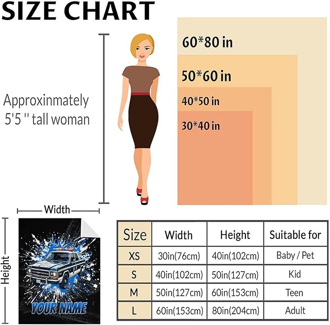 Personalized Boys Blanket Gifts - Car Blankets for Kids, Adults - Cozy Plush Flannel Throws Stuff for Couch, Chair