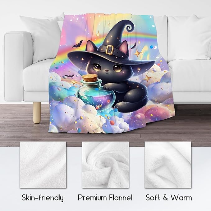 Kids Blankets Blanket Gifts for Cat Lovers - 40x50 Inches Cozy Soft Flannel Throw for Girls