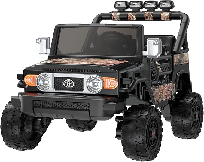 24V Ride on Toys for Kids, Licensed Toyota FJ, 2 Seater Ride on Car with Remote Control, Electric Car w/ 4-Wheeler Suspension, Led Light, Music, USB, Electric Vehicle for Age 3-8, Camouflage