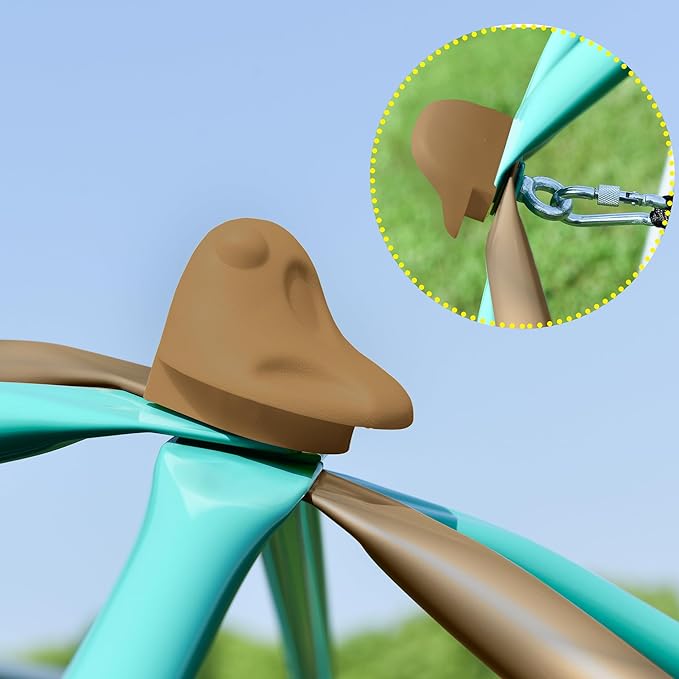 Merax 13FT Climbing Dome with Hammock, Outdoor Geometric Dome Climber Play Center for Kids 3-10 Supporting 1000 lbs, Easy Assembly Jungle Gym