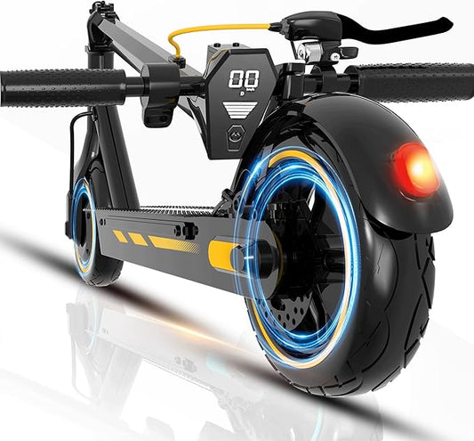 Electric Scooter Adults, 500/600W Motor, 28 MPH Top Speed,10" Vacuum Big Tires, Foldable E-Scooter with App Control & Disc Braking System for Smart APP Contro