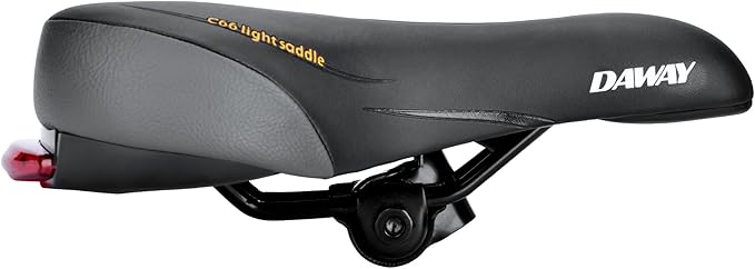 DAWAY Comfortable Men Women Bike Seat - Soft Memory Foam Padded Bicycle Seat, Bike Saddle Replacement with Wide Cushion for Peloton, Mountain & Exercise Bikes, Shock Absorbing, Waterproof, Universal