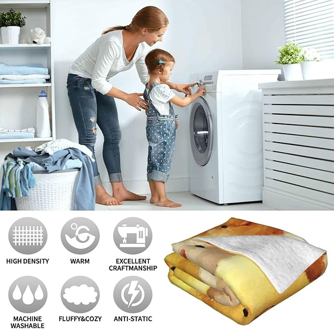 Chick Blanket for Kids, Farm Chicken Flannel Throw Blanket, Cozy Fleece Soft Stuff Blankets Gift for Girls Boys Couch Sofa Bed 60" x 50"