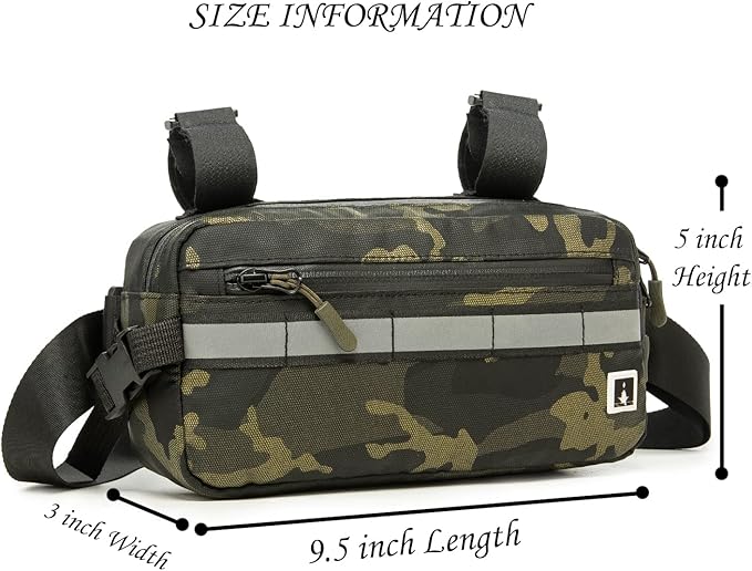 Waterproof Bike Handlebar Bag (Green Camo)