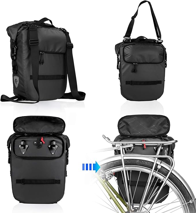 HUNTVP 20L Bike Pannier Bag Backpack Multifunctional Cycling Bicycle Rear Seat Trunk Pack Bag Bike Saddle Bag Backseat Pack Bag