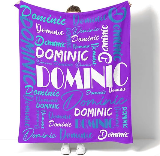Dr.TOUGH Personalized Name Blanket Personalized Blanket for Adult Kids Flannel Customized Personalized Blankets and Throws