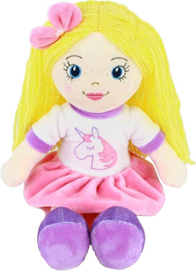 Playtime by Eimmie 14" Soft Baby Doll for Girls (Eimmie) - Plush Rag Doll for Toddlers & Infants, Washable Stuffed Toy with Sensory Fabric Body - Great for Baby Showers, Birthdays & Special Occasions